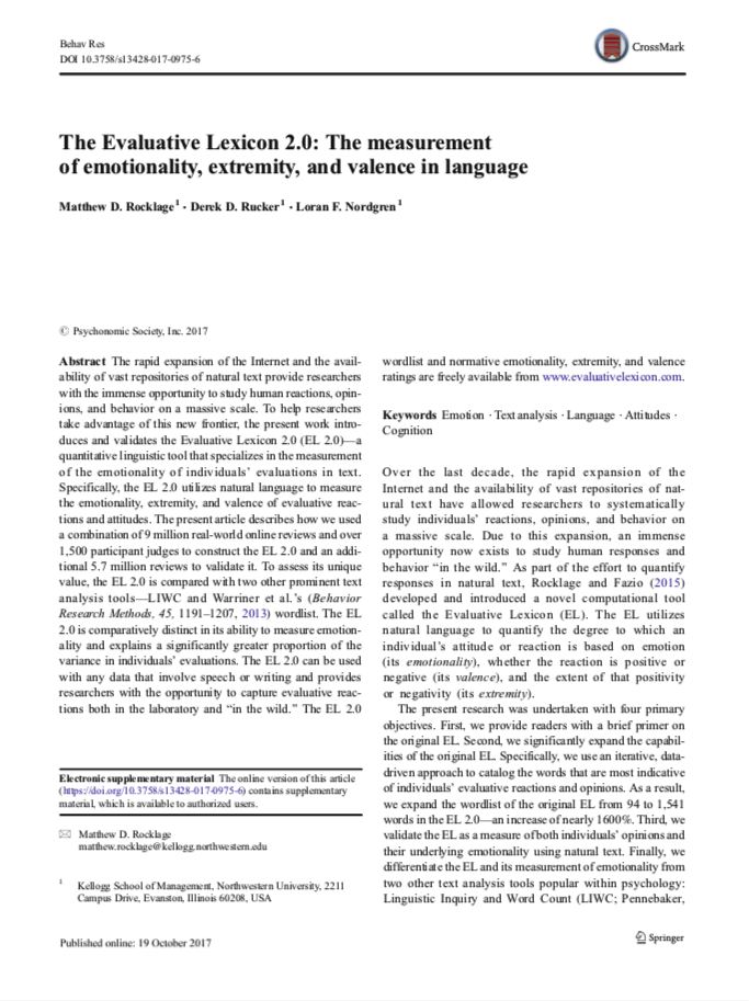 Evaluative Lexicon